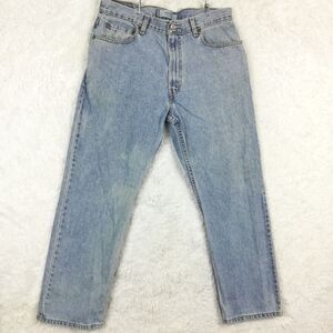 Vtg Levi's Mens Jeans 505 Regular Fit Straight Leg Denim Blue‎ Light Wash 36x30
